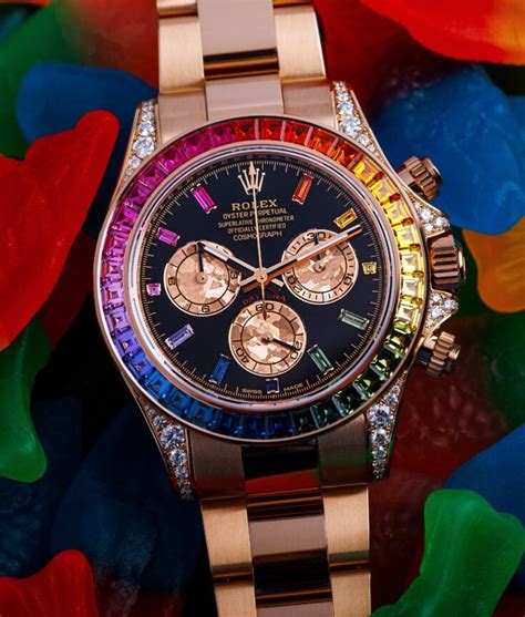 rolex lady rainbow|Rolex daytona rainbow 2022 price.